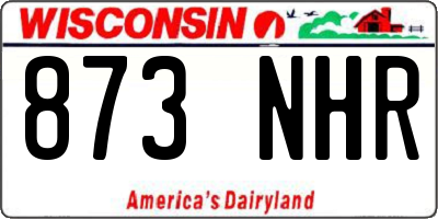 WI license plate 873NHR