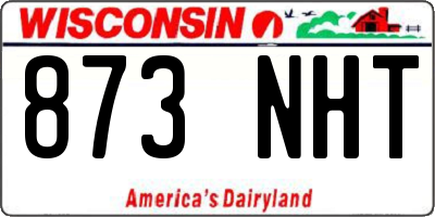 WI license plate 873NHT