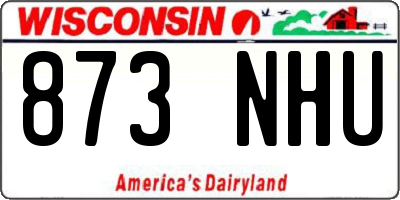 WI license plate 873NHU