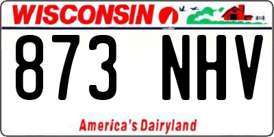 WI license plate 873NHV