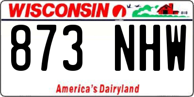 WI license plate 873NHW