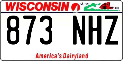 WI license plate 873NHZ