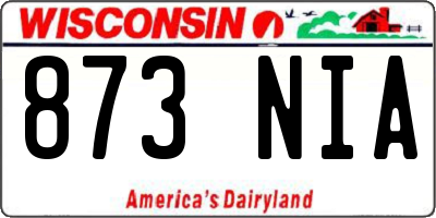 WI license plate 873NIA