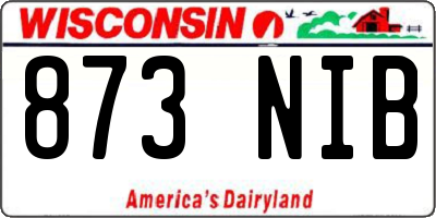 WI license plate 873NIB