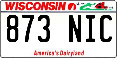 WI license plate 873NIC