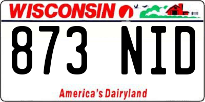 WI license plate 873NID