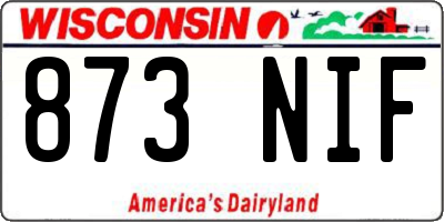 WI license plate 873NIF