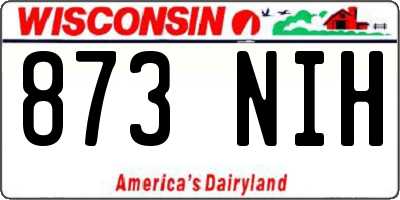 WI license plate 873NIH