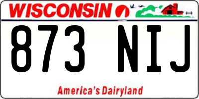 WI license plate 873NIJ
