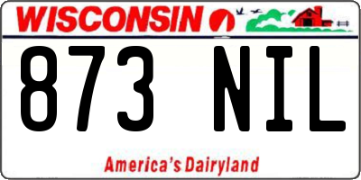 WI license plate 873NIL