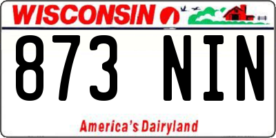 WI license plate 873NIN