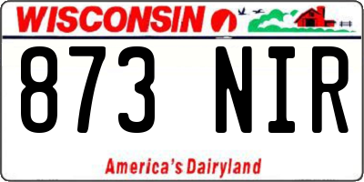 WI license plate 873NIR