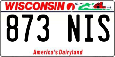 WI license plate 873NIS