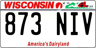 WI license plate 873NIV
