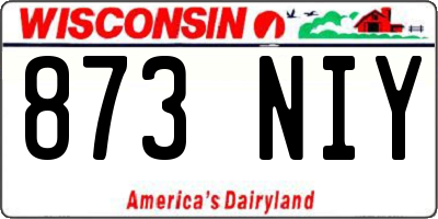 WI license plate 873NIY