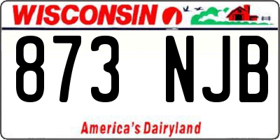 WI license plate 873NJB