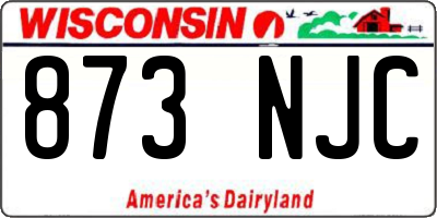 WI license plate 873NJC