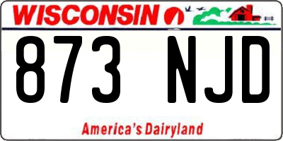 WI license plate 873NJD