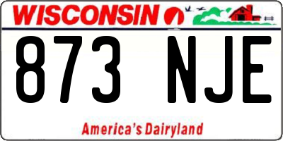 WI license plate 873NJE