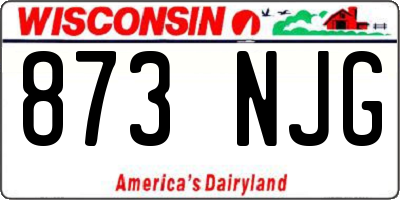 WI license plate 873NJG