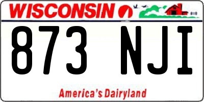 WI license plate 873NJI
