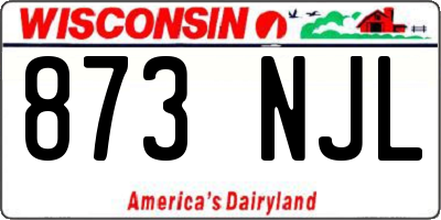 WI license plate 873NJL