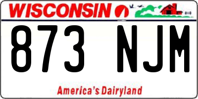 WI license plate 873NJM