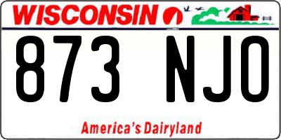 WI license plate 873NJO