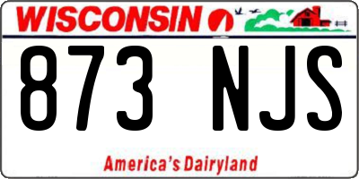 WI license plate 873NJS