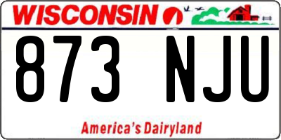 WI license plate 873NJU