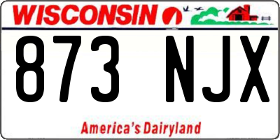 WI license plate 873NJX