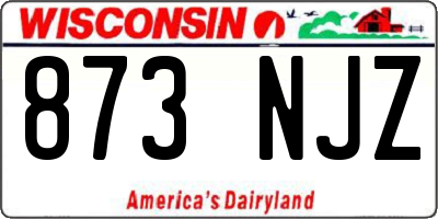 WI license plate 873NJZ