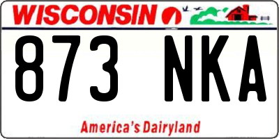 WI license plate 873NKA