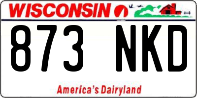WI license plate 873NKD