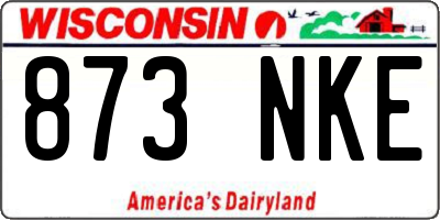 WI license plate 873NKE