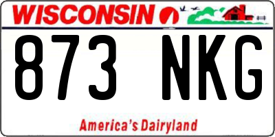 WI license plate 873NKG