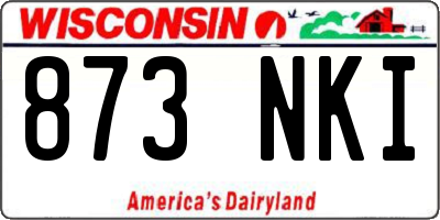 WI license plate 873NKI