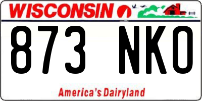 WI license plate 873NKO
