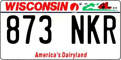 WI license plate 873NKR