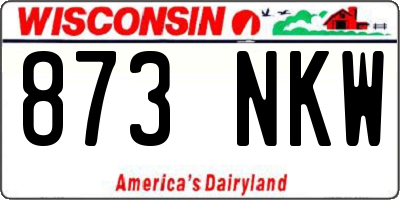 WI license plate 873NKW