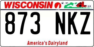 WI license plate 873NKZ