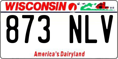 WI license plate 873NLV