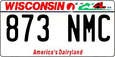 WI license plate 873NMC