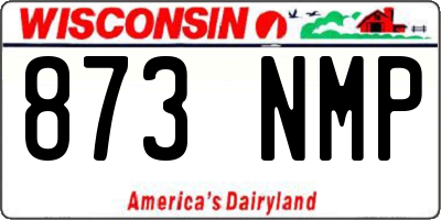 WI license plate 873NMP