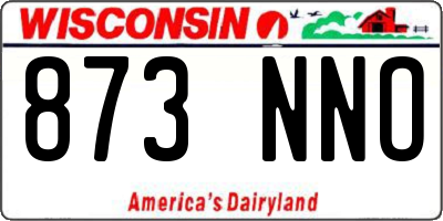 WI license plate 873NNO