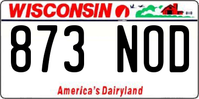WI license plate 873NOD
