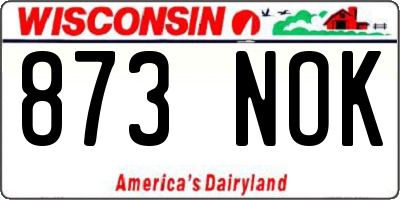WI license plate 873NOK