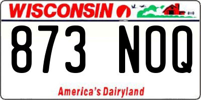 WI license plate 873NOQ