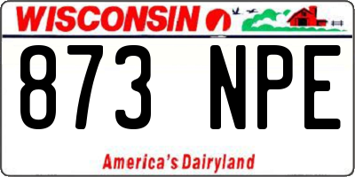 WI license plate 873NPE