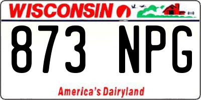 WI license plate 873NPG